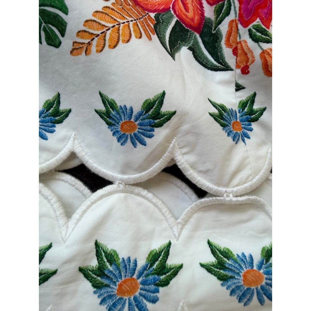 Farm Rio NEW Bloom Garden Off White Midi Dress, Med - Picture 11 of 14